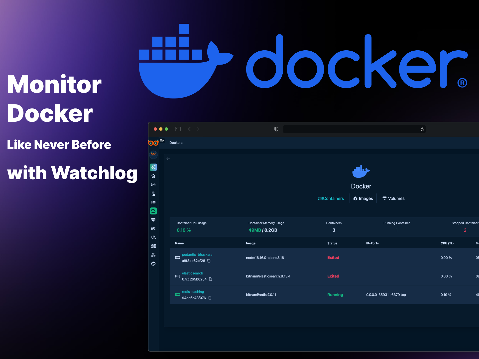 مانیتورینگ Docker با واچلاگ (Watchlog)